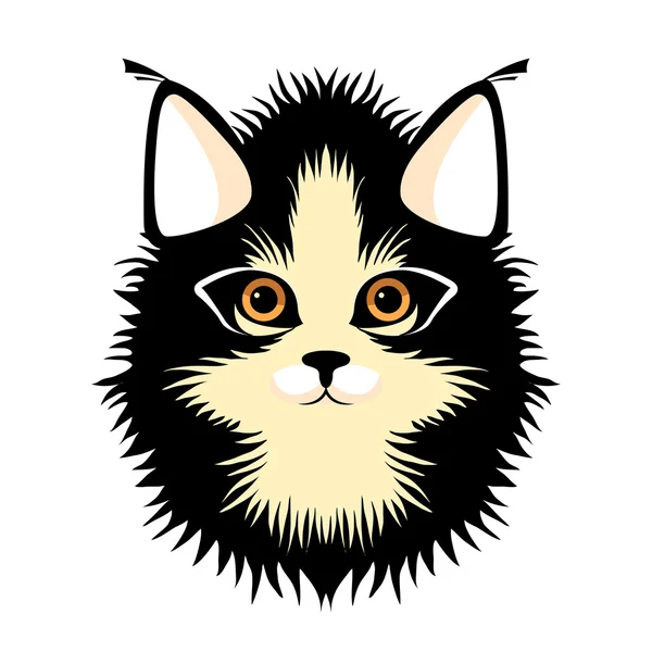 Katze Kopf Gesicht Vektor Illustration Stil flach — Stockvektor
