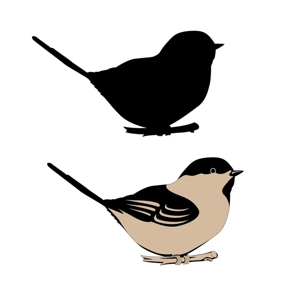 Tit vector illustration black  style set Flat — Stockový vektor