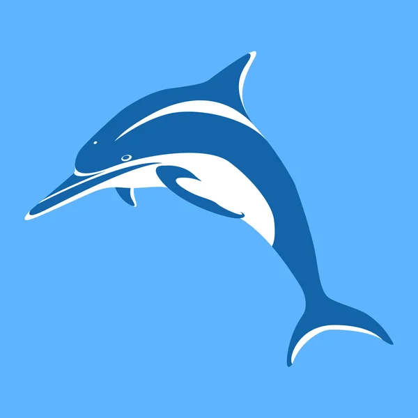 Dolphin vector estilo plano — Archivo Imágenes Vectoriales