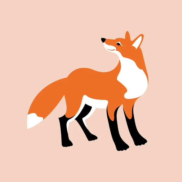 Red fox vektor styl byt — Stockový vektor