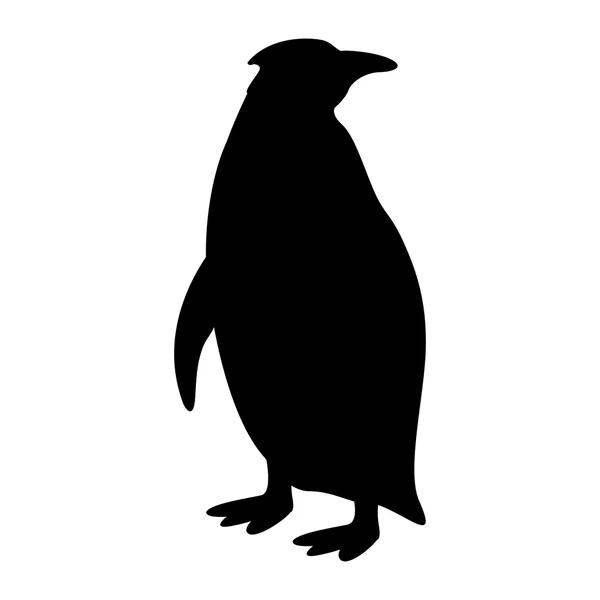 Penguin vector isolated silhouette — Stock Vector