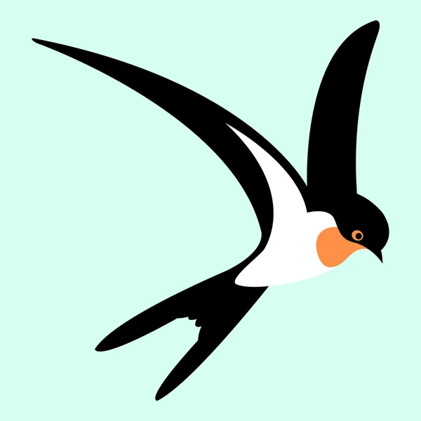 Deglutire uccello vettore illustrazione stile piatto — Vettoriale Stock