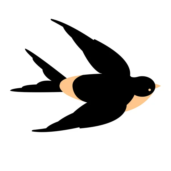 Avaler oiseau vecteur illustration style Plat — Image vectorielle