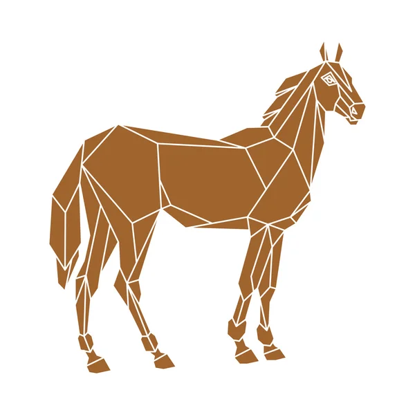 Horse vector illustration geometric style — Stock Vector