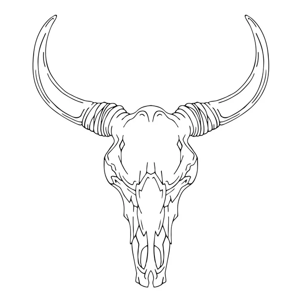 Illustration vectorielle tête de taureau — Image vectorielle