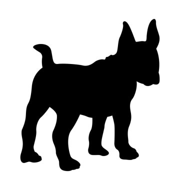 boğa korkunç köpek vektör siyah siluet