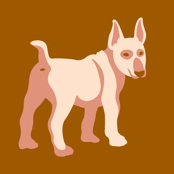 Bull terrier hond vector stijl Flat — Stockvector