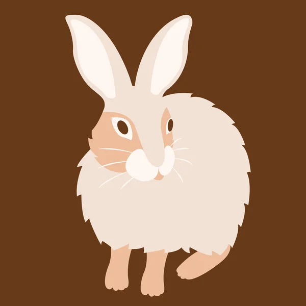 Rabbit vector illustration style Flat — Stock Vector