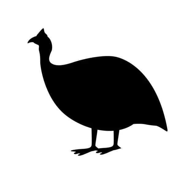 Птах Морських Птахів Векторні Ілюстрації Плоский Стиль Вид Збоку Чорний — стоковий вектор