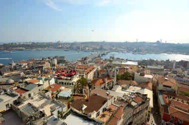 Galata kulesinden İstanbul manzarası.      .