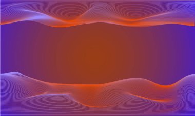 Geometrik soyut arkaplan. Dalga akışı. Tasarımınız için grafiksel arkaplan. Vektör illüstrasyonu.