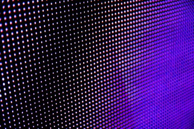 Pembe, mavi ve mor tonlu noktalı arkaplan. Soyut tasarım için. Görüntü LED ekranından alındı.