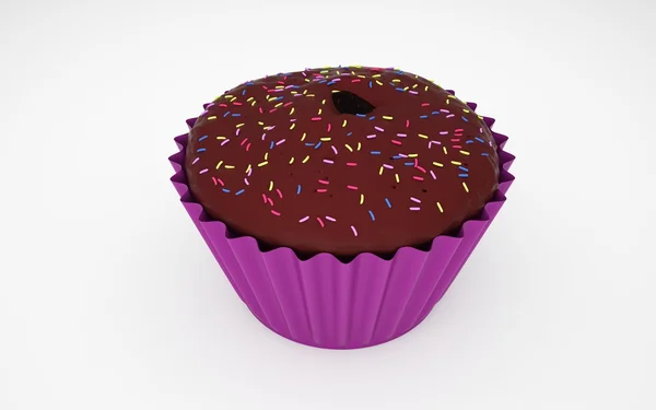 Cupcake Foto 3d — Stockfoto