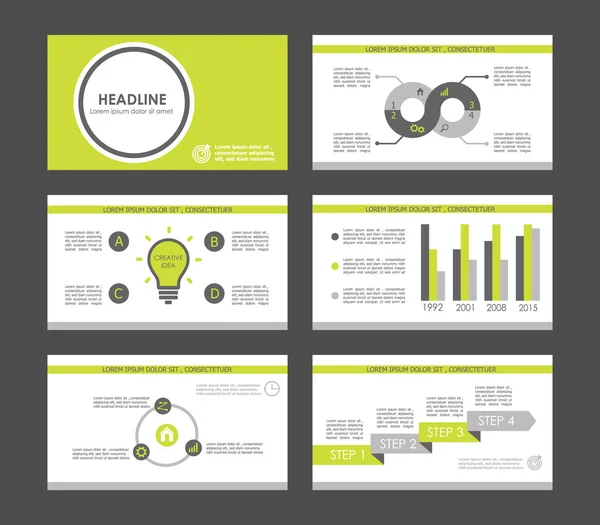 Infographic elementen voor presentatie templates. — Stockvector