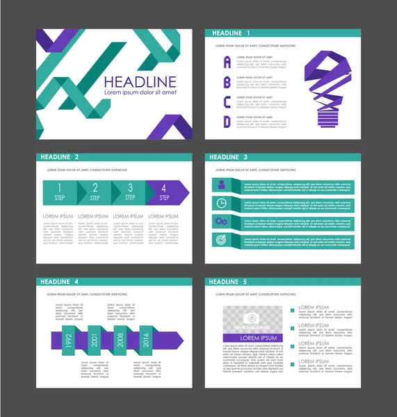 Elementos infográficos para modelos de apresentação . — Vetor de Stock