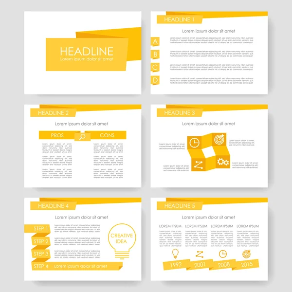 Oranje infographic elementen voor presentatie templates. — Stockvector