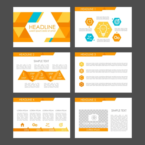 Elementos infográficos para modelos de apresentação . — Vetor de Stock