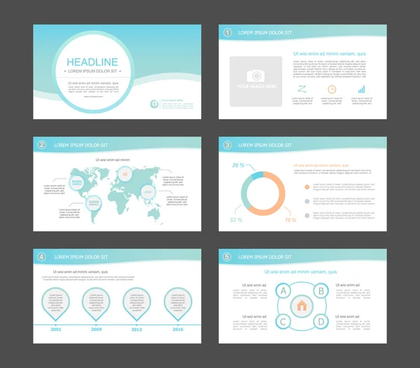 Infographic elementen voor presentatie templates. — Stockvector