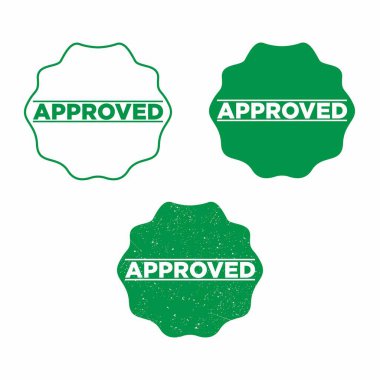 Onaylanmış Pul Vektörü Kauçuk Mühür Etiketi Simgesi Simgesi