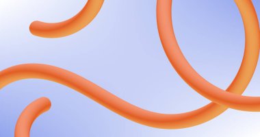 Mavi Arkaplan ve Turuncu Sıvı Çizgisi ŞekliName