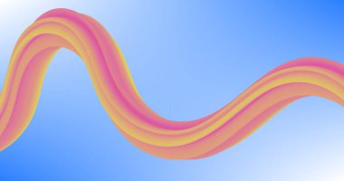 Yumuşak dalgalı çizgiler Vektör illüstrasyonuna sahip renkli soyut arkaplan