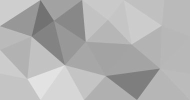 Gradyan İllüstrasyonlu Siyah ve Beyaz Üçgenler Geometrik Origami Biçimi