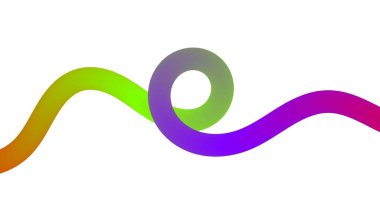 Beyaz arkaplan vektör illüstrasyon tasarım elementinde rengarenk soyut dalgalar