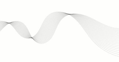 Beyaz zemin üzerinde beyaz dalga çizgileri olan soyut arkaplan modern teknoloji arkaplan dalga tasarımı Vektörü illüstrasyonu