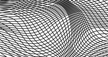 Bozulma deformasyonundaki çizgilerle ağ örgüsü Soyut geometrik arkaplan