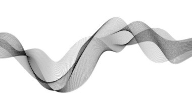 Beyaz zemin üzerinde frekans dalgası Bilim Teknolojisi Tasarım elementi