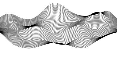 Tek renkli dalga çizgileri olan soyut arkaplan Horizon tasarım Vektörü illüstrasyonu