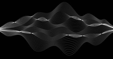 Beyaz coğrafya ızgarası dinamik dalga temsili ile soyut arkaplan