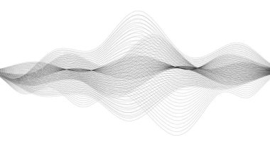 beyaz arkaplan üzerinde ufuk analog dalga tasarım element temsili