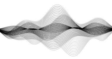 Soyut paradoks dalga ses frekansı iz eşitleyici Vektör çizimi Horizon tasarımı
