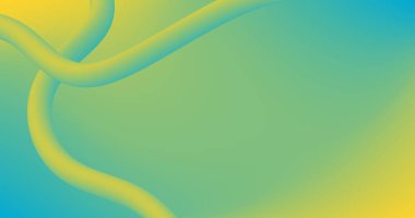Yumuşak eğimli ve dalgalı çizgileri olan sarı mavi soyut arkaplan