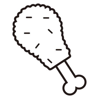 kızarmış tavuk simgesi tasarımı