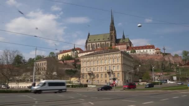 Calles Vacías Ciudad Brno Durante Enfermedad Coronavirus 2019 Covid República — Vídeo de stock
