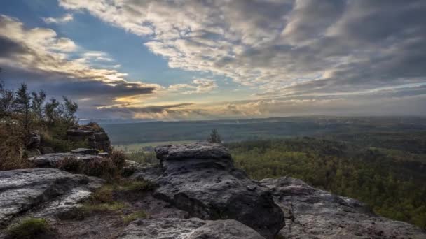 Time Lapse Bel Endroit Dans Région Montagneuse Suisse Bohème Coucher — Video