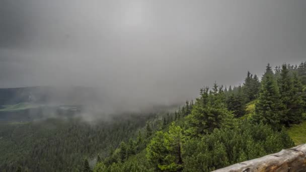 Çek Cumhuriyeti Nin Jesenky Dağları Ndaki Manzaraya Tepeden Bakma Zamanındaki — Stok video