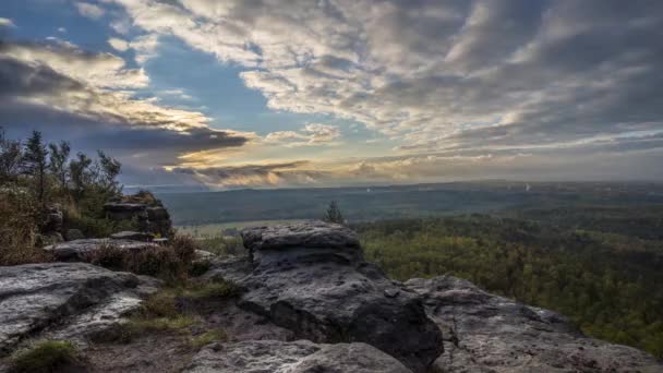 Time Lapse Bel Endroit Dans Région Montagneuse Suisse Bohème Coucher — Video