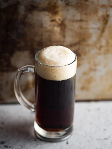 Glas Mok Belgische Donkere Bier Ale — Stockfoto