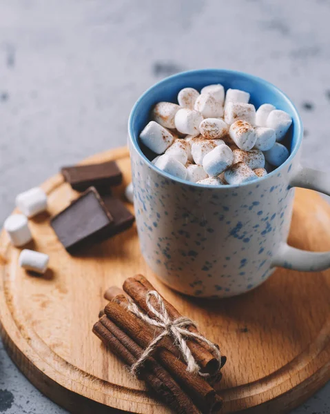 Hot Chocolate Cocoa Marshmallows Mug — Stock Photo, Image