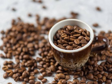 Kopyalama alanı olan kahve çekirdeği kupası