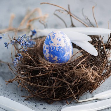 Kuş yuvasında kuş tüyleriyle boyanmış mavi yumurtan kutlu olsun.