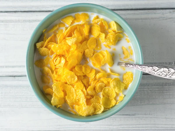 Corn Flakes Breakfast — Stock Photo, Image