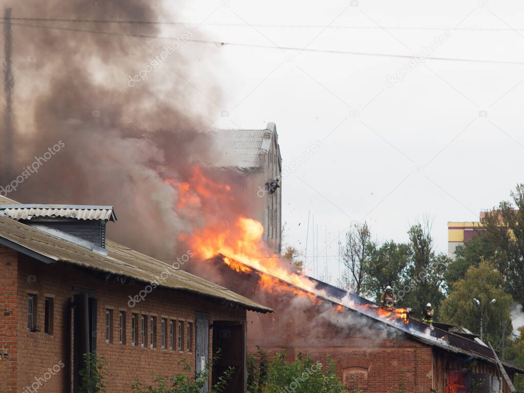 a fire in warehouses