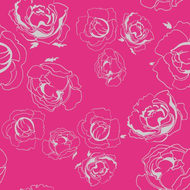 Dikişsiz desen gül. Vektör çizim