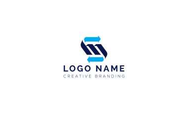 Minimalist SM Logo for Branding and Identity.