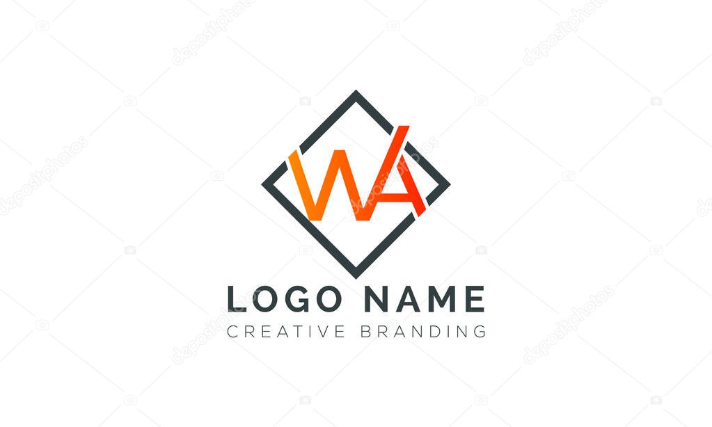 Minimalist WA Logo for Branding and Identity.