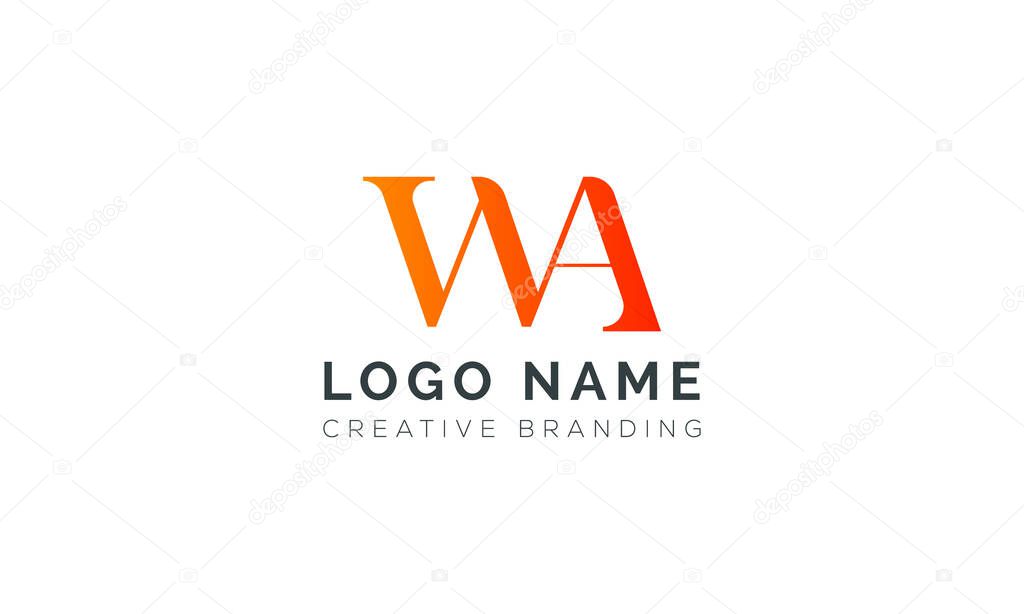 Minimalist WA Logo for Branding and Identity.